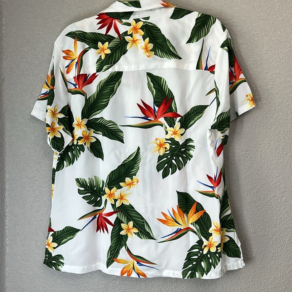 Puanani By RJC Women’s Birds Of Paradise Floral Hawaiian Shirt Medium - Picture 3 of 6